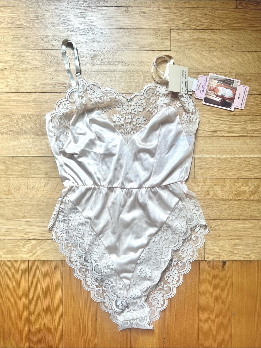 Rare vintage 80s NWT lace teddy lingerie